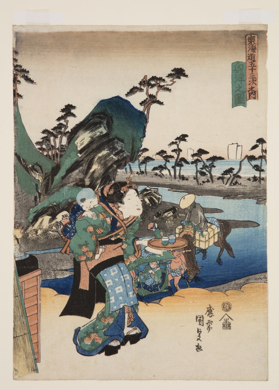 Vista de Okitsu de Utagawa Kunisada