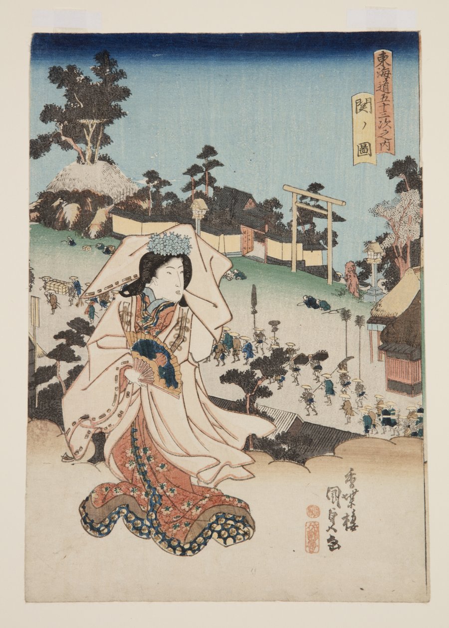 Vista de Seki de Utagawa Kunisada