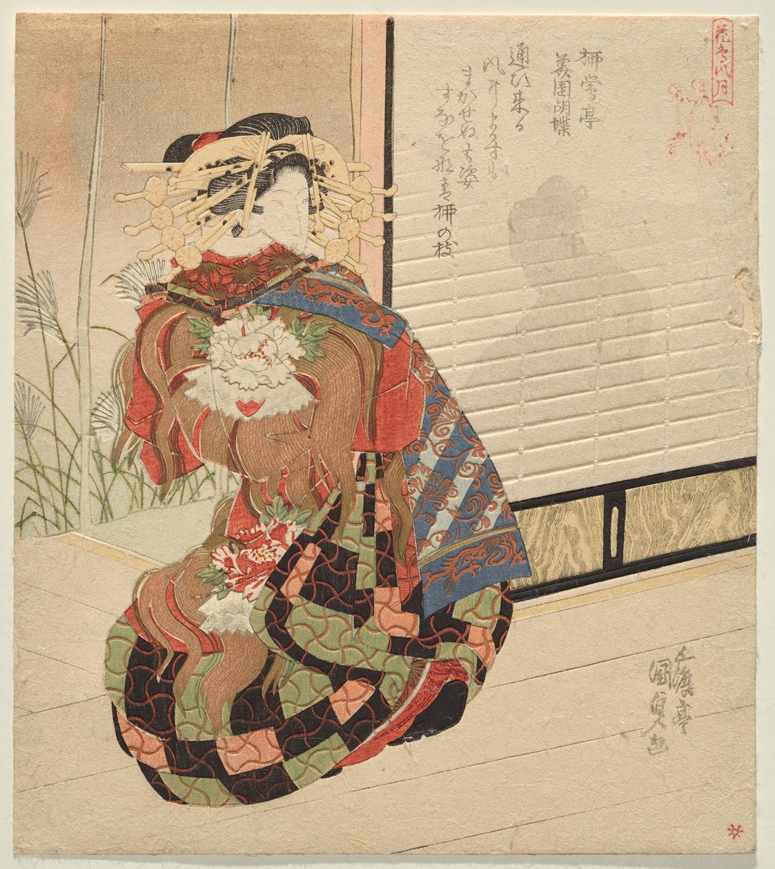 Viento, de la serie Pájaro y Flor, Viento y Luna de Utagawa Kunisada