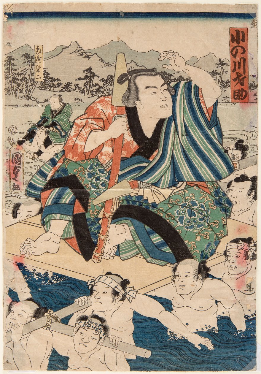 Retrato del luchador de sumo Onogawa Saisuke de Utagawa Kunisada II