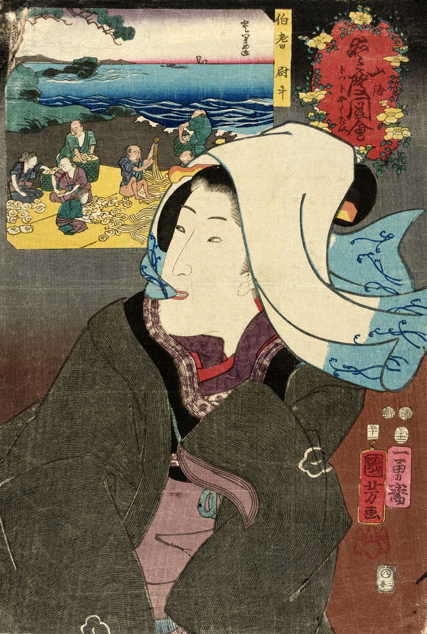 Abulón seco de Hōki de Utagawa Kuniyoshi