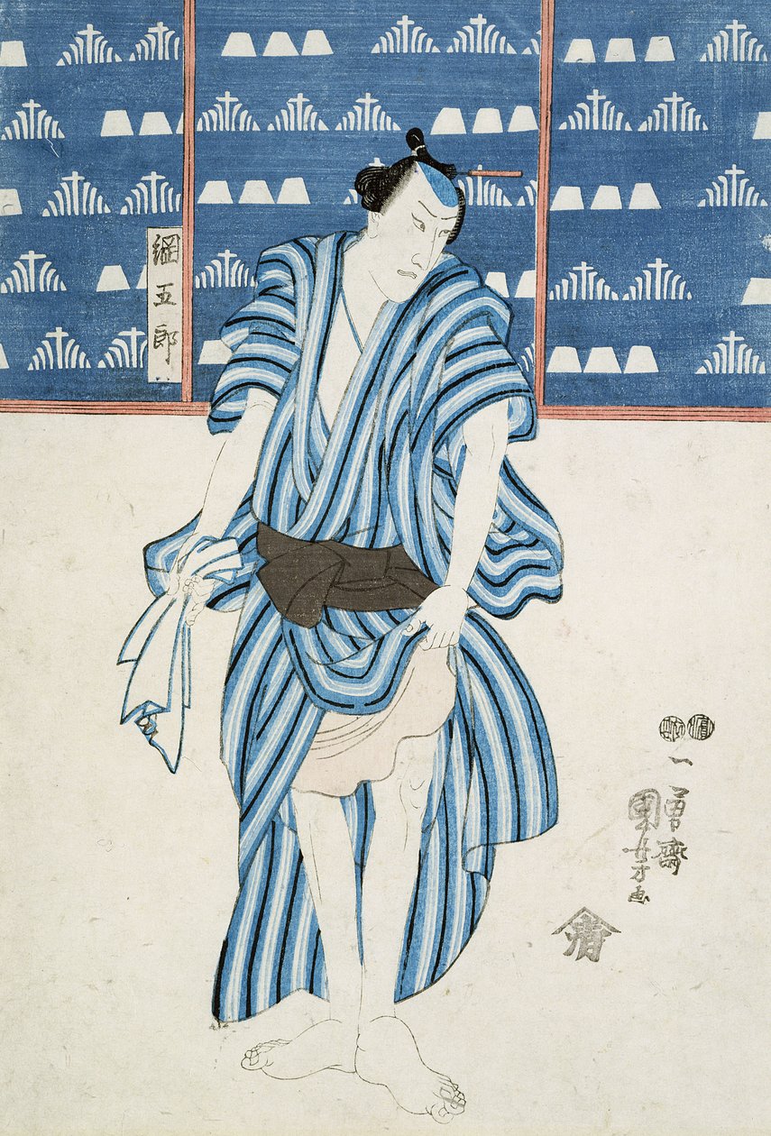 Retrato de Tunagore de Utagawa Kuniyoshi