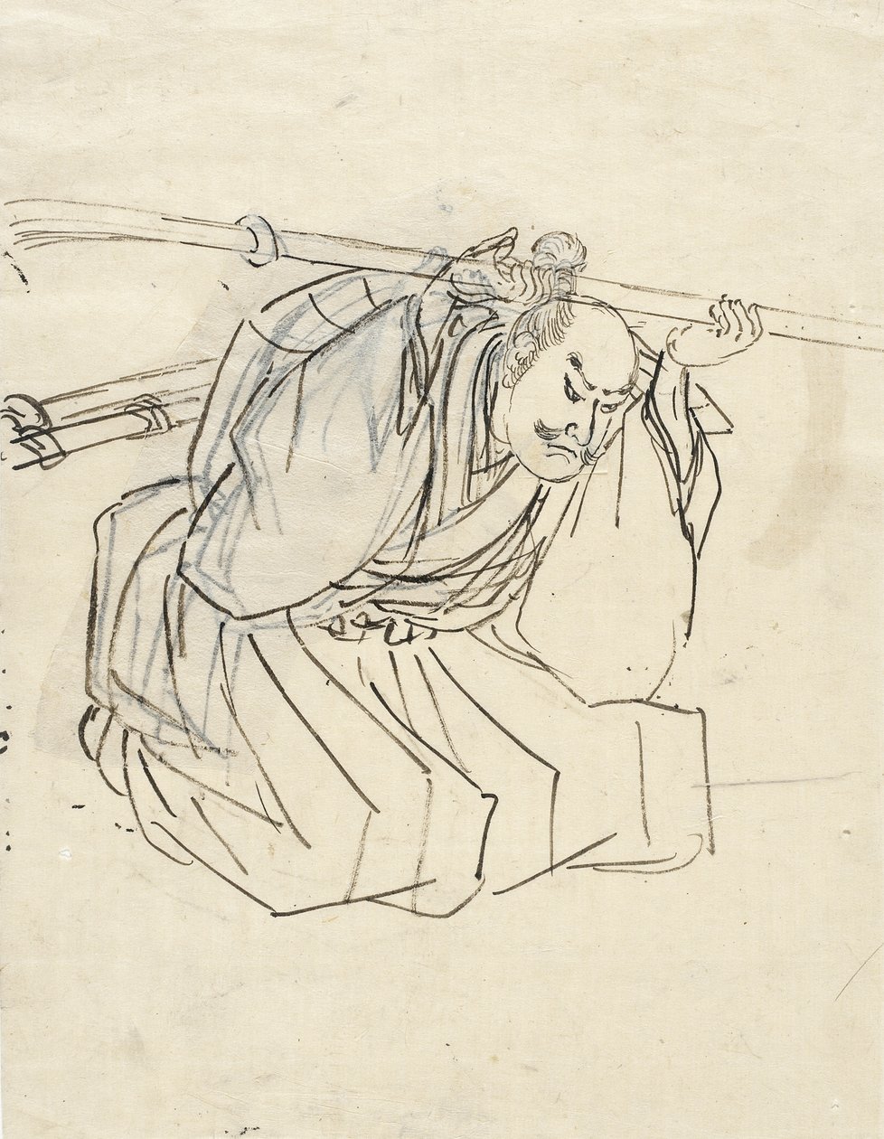 Boceto de Shinano Sakon Tomoyuki de Utagawa Kuniyoshi