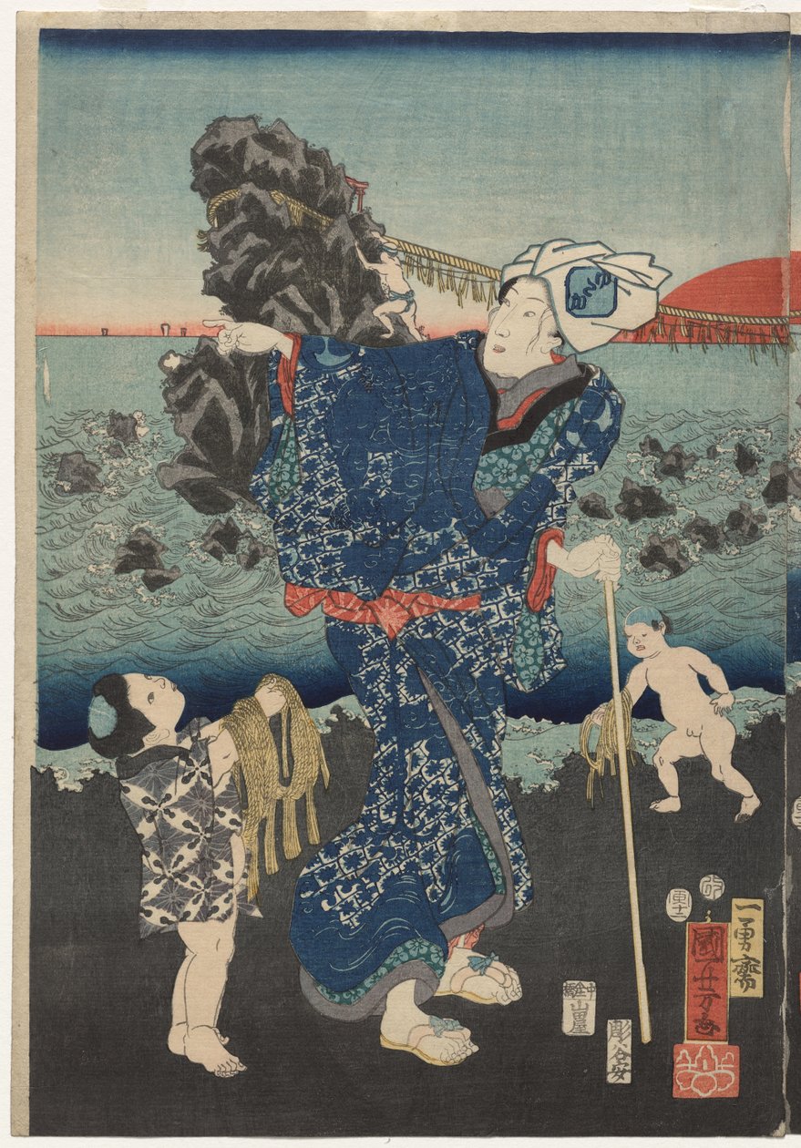 Amanecer en la Bahía de Futami de Utagawa Kuniyoshi