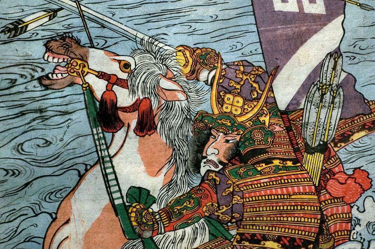 La Batalla en el Río Uji (Ujigawa kassen no zu), c.1831-32 de Utagawa Kuniyoshi