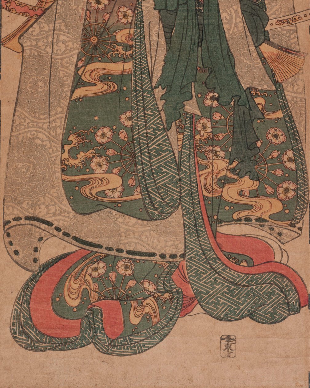Sin título; título asignado: Shirabyōshi bajo un sudare (Sudare shita no shirabyōshi) de Utagawa Kuniyoshi