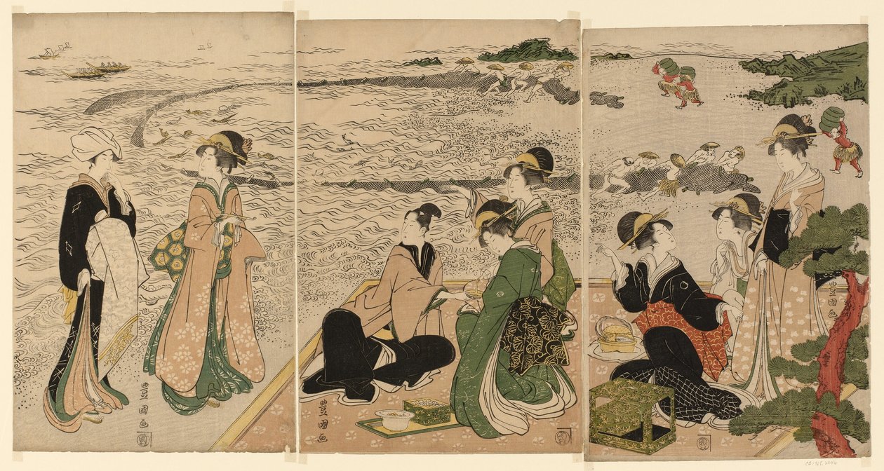 Excursión a la playa de Utagawa Toyokuni I