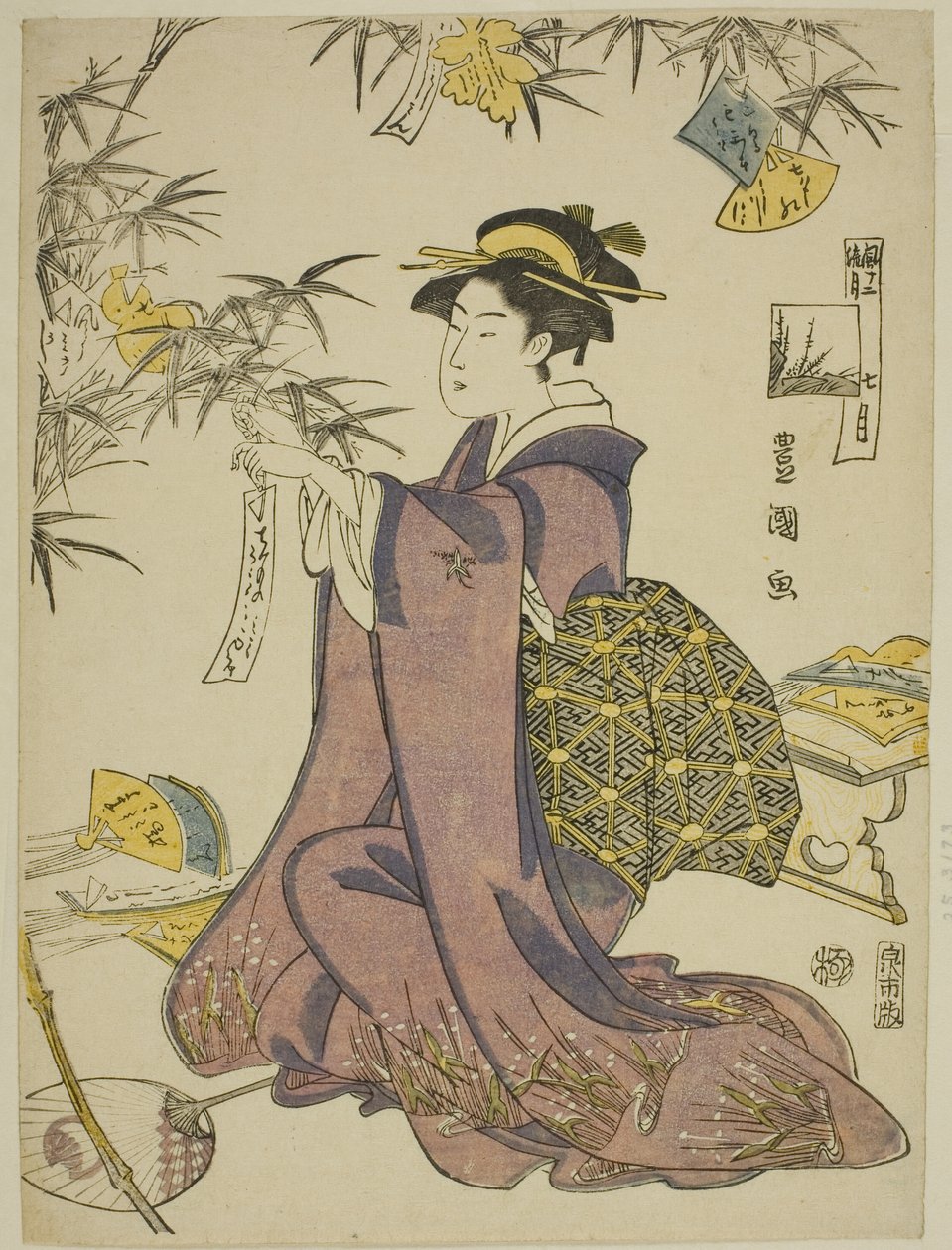 El Séptimo Mes (Shichi gatsu), de la serie "Doce Meses de Moda (Furyu junikagetsu)" de Utagawa Toyokuni I