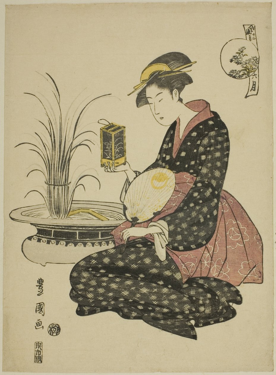 El sexto mes (Roku gatsu), de la serie "Doce meses a la moda (Furyu junikagetsu)" de Utagawa Toyokuni I