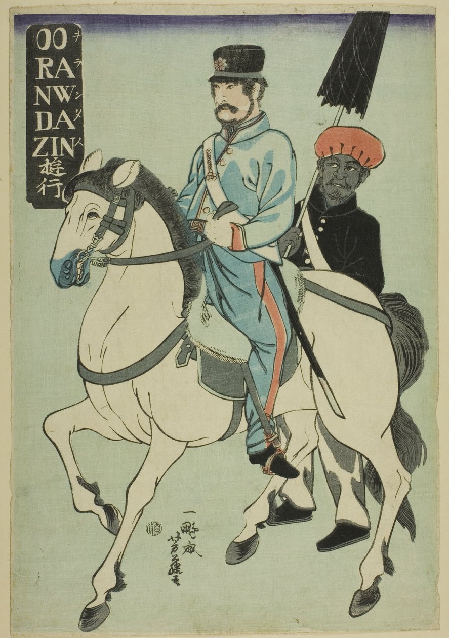 Holandés paseando (Orandajin yuko) de Utagawa Yoshifuji