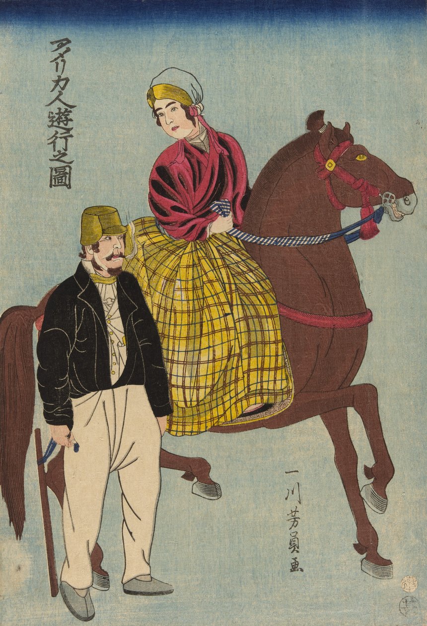 Americanos de excursión de Utagawa Yoshikazu