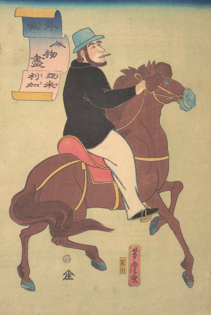 Jinete americano de Utagawa Yoshitora