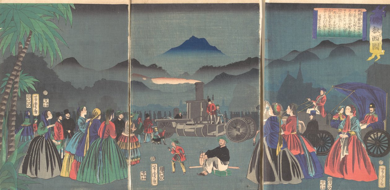 Francia furansukoku, 2º mes, 1865 de Utagawa Yoshitora