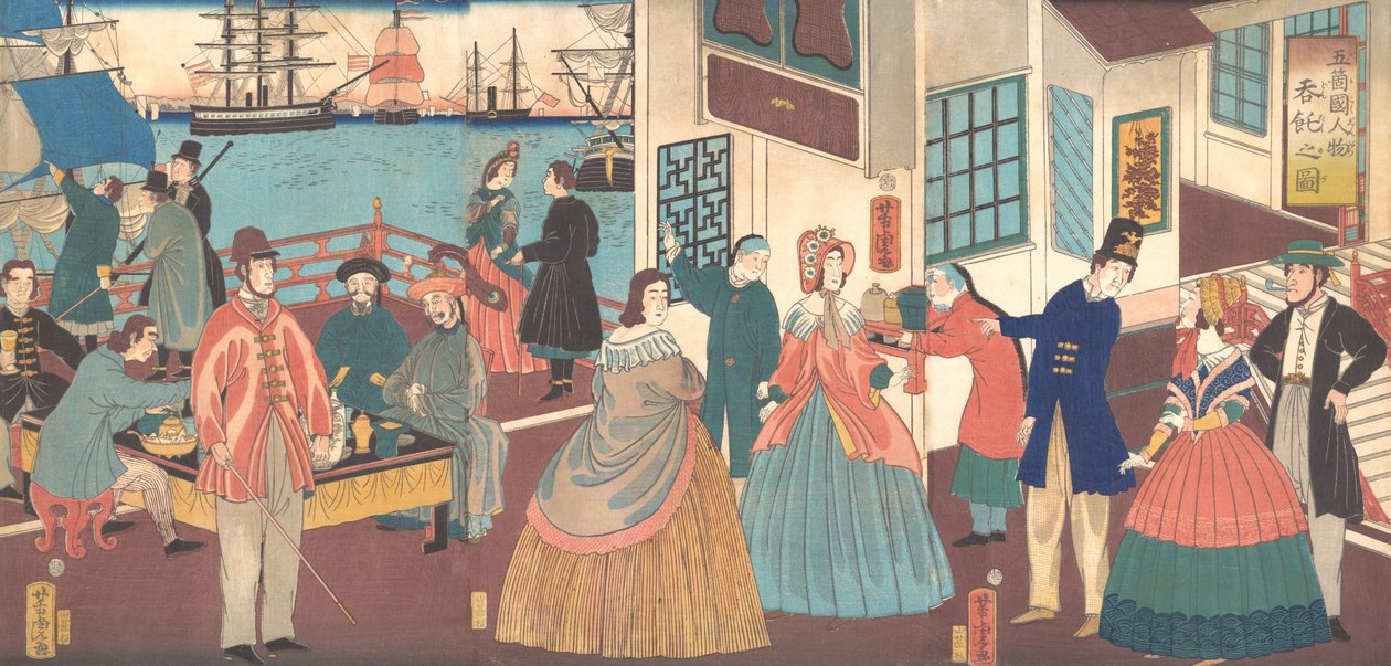Pueblos de las Cinco Naciones de Utagawa Yoshitora