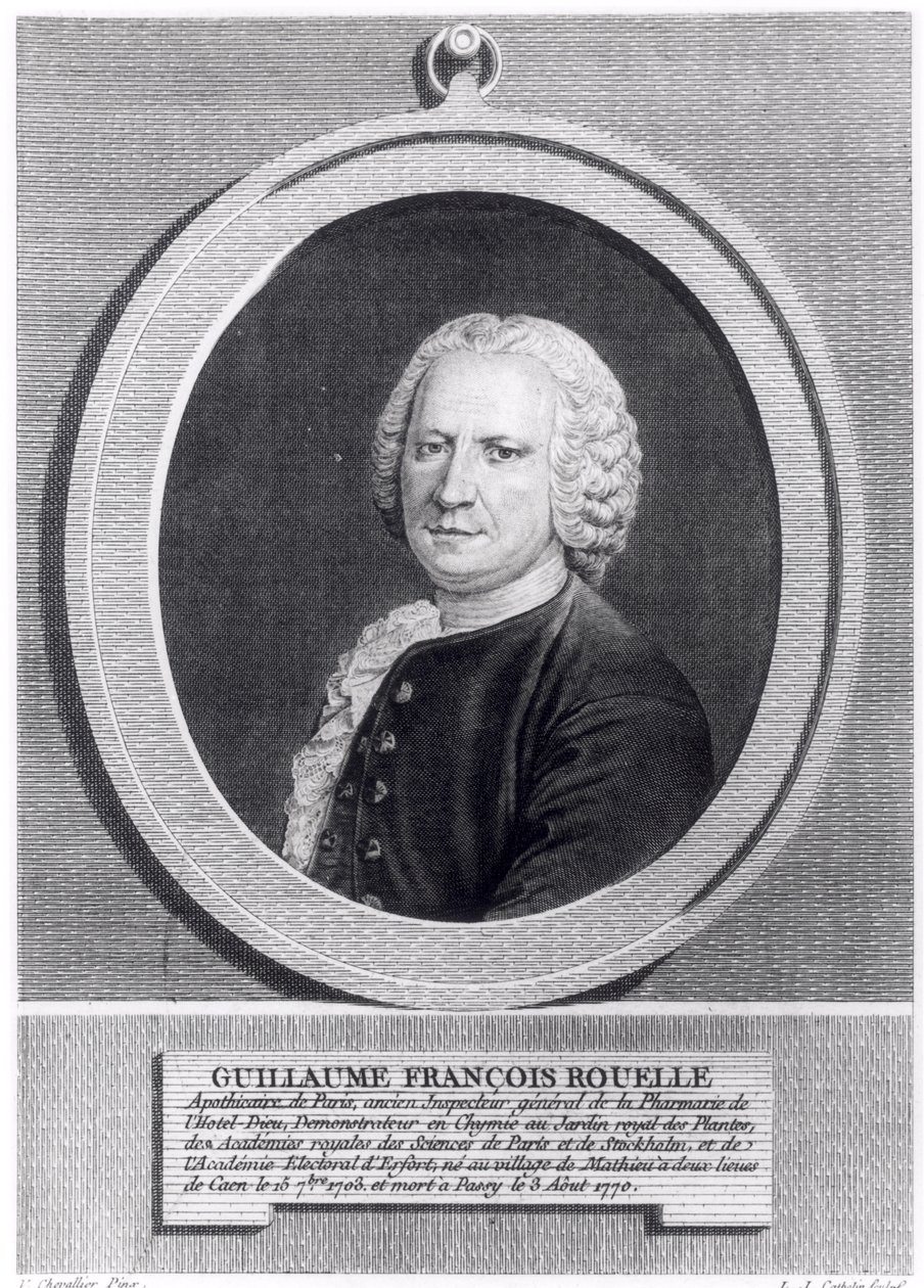 Guillaume François Rouelle (1703-70) grabado por Louis Jacques Cathelin (1738-1804) de V. Chevallier