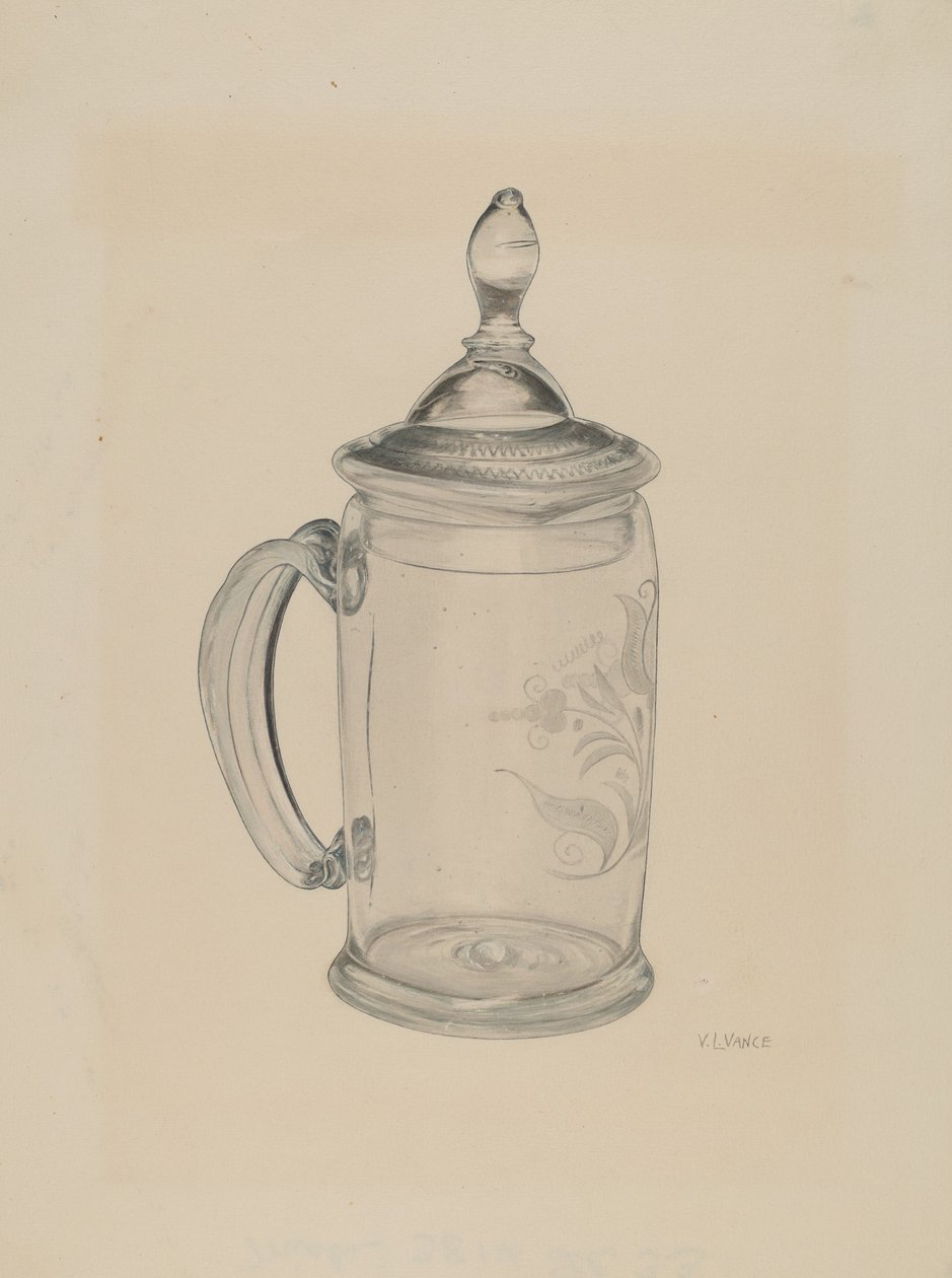Jarra Cubierta de V.L. Vance