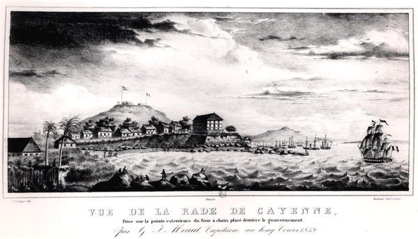 Vista del puerto de Cayena, Guyana de V. (after) Philippe