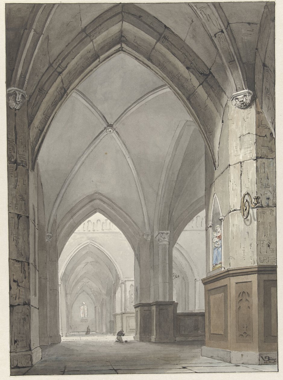 Interior de la iglesia de Valentijn Bing