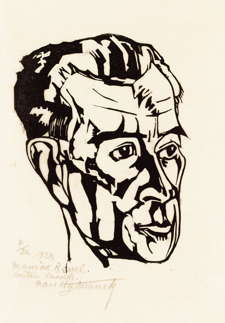 Retrato del Compositor Maurice Ravel 1875-1937 de Valentijn Edgar Van Uytvanck