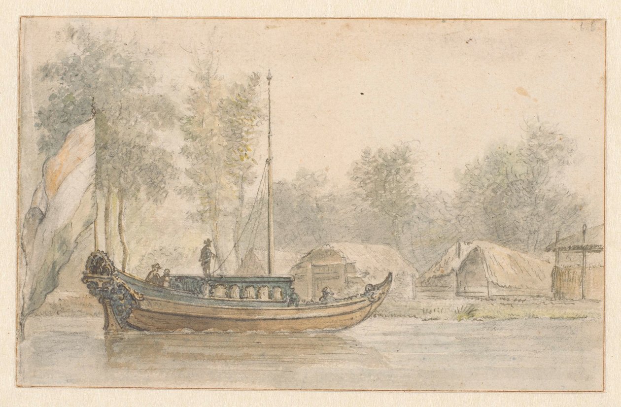 Vista del campamento de Willem III en Bodegraven de Valentijn Klotz (manner of)