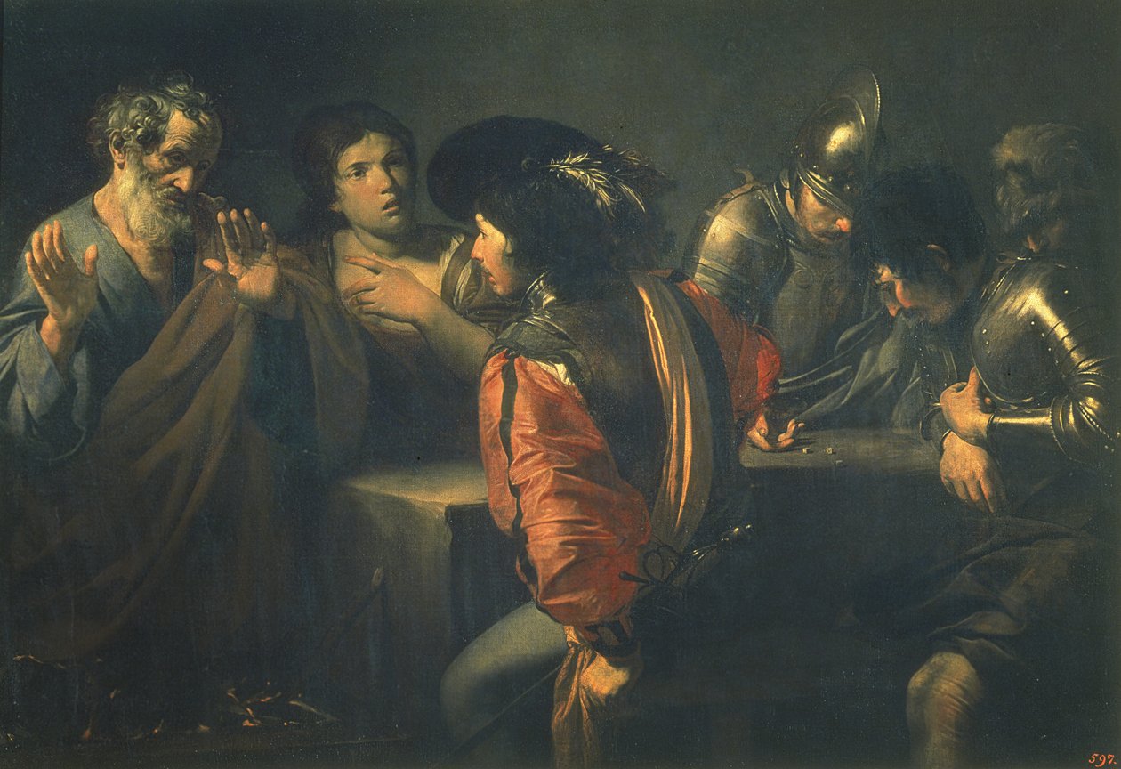 La negación de San Pedro, 1620 de Valentin de Boulogne