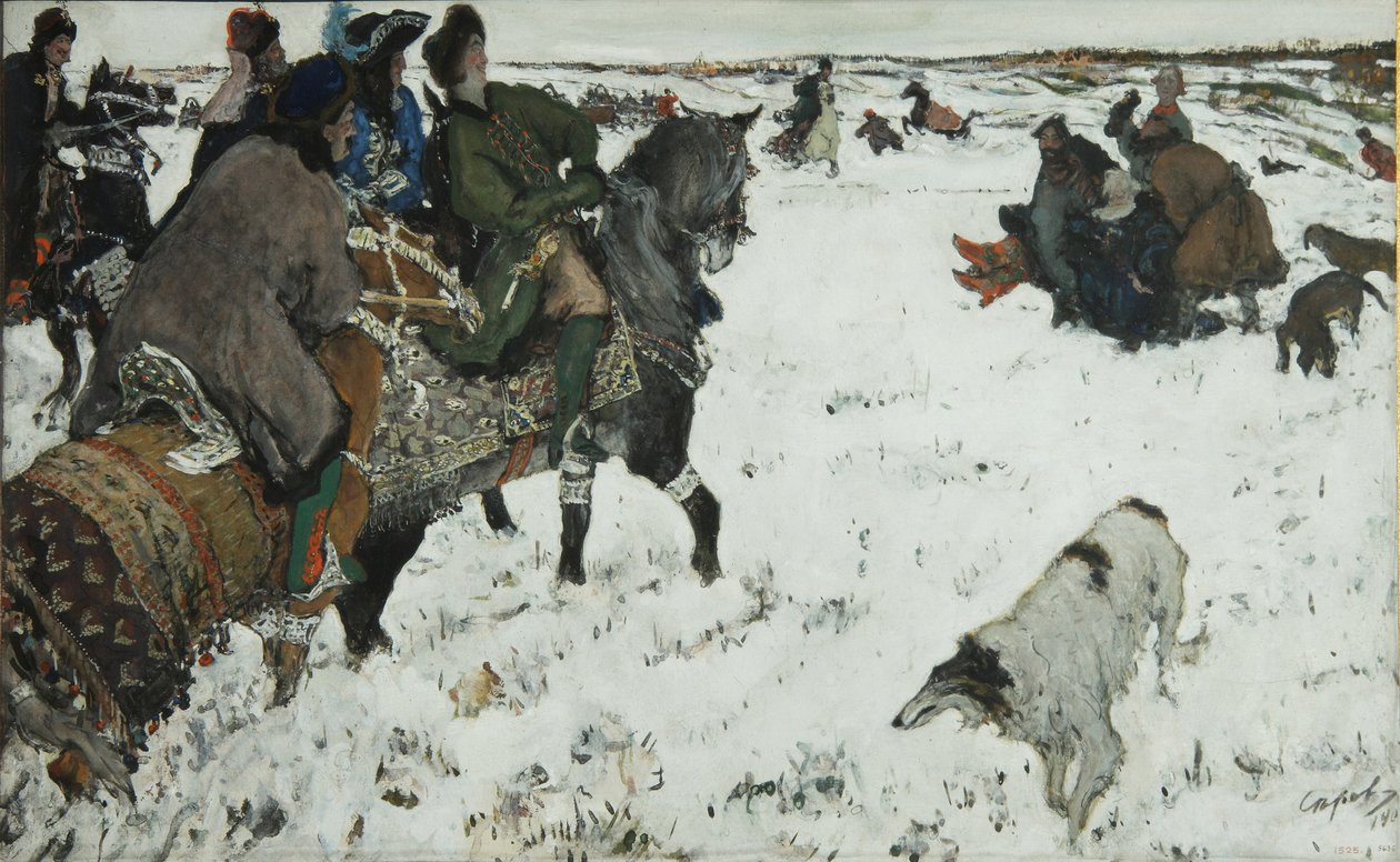 Pedro I en la caza, 1902 de Valentin Aleksandrovich Serov