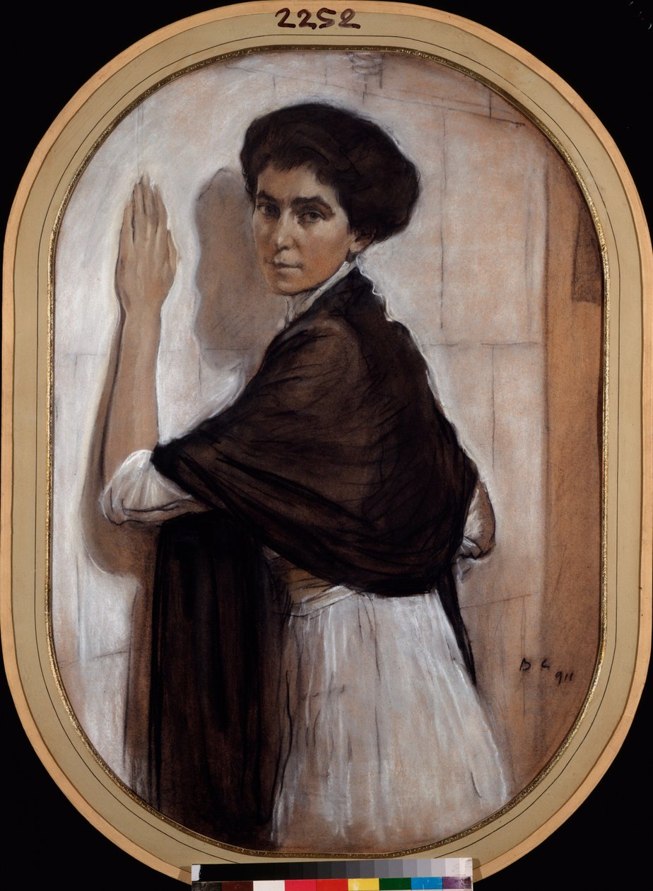 Retrato de la Condesa Sofia Olsuphyeva. Obra de Valentin Alexandrovich Serov (1865-1911), pastel y sanguina sobre cartón de Valentin Aleksandrovich Serov