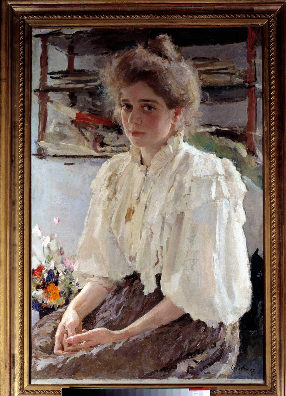 Retrato de Madame Lwoff (1864-1955), nacida Maria Yakovlena Simonovich, prima del artista de Valentin Aleksandrovich Serov