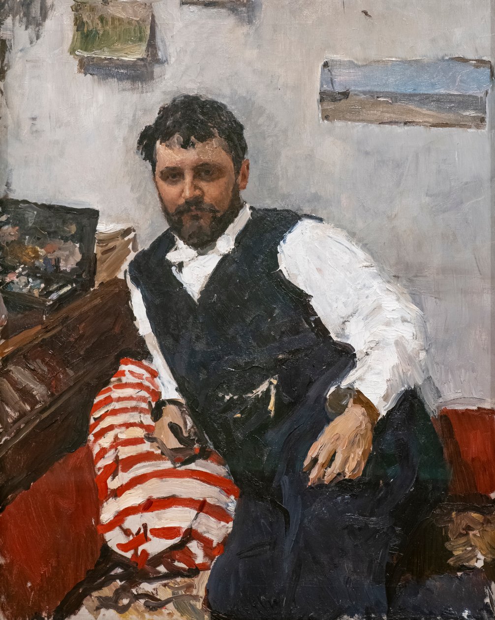Retrato del pintor Konstantin Korovin de Valentin Aleksandrovich Serov