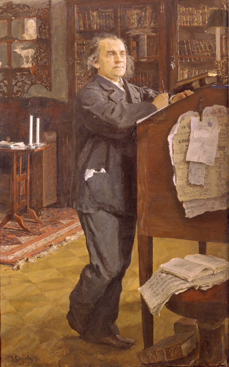 Retrato del compositor Alexander Serov 1820-1871, 1889 de Valentin Aleksandrovich Serov