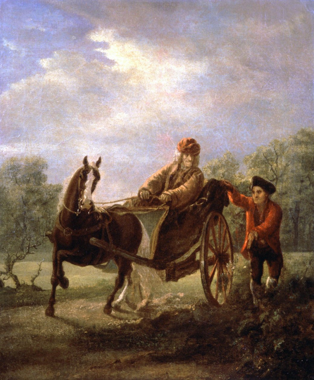 Voltaire en carro, c. 1770-1775 (pintura) de Valentin Aleksandrovich Serov