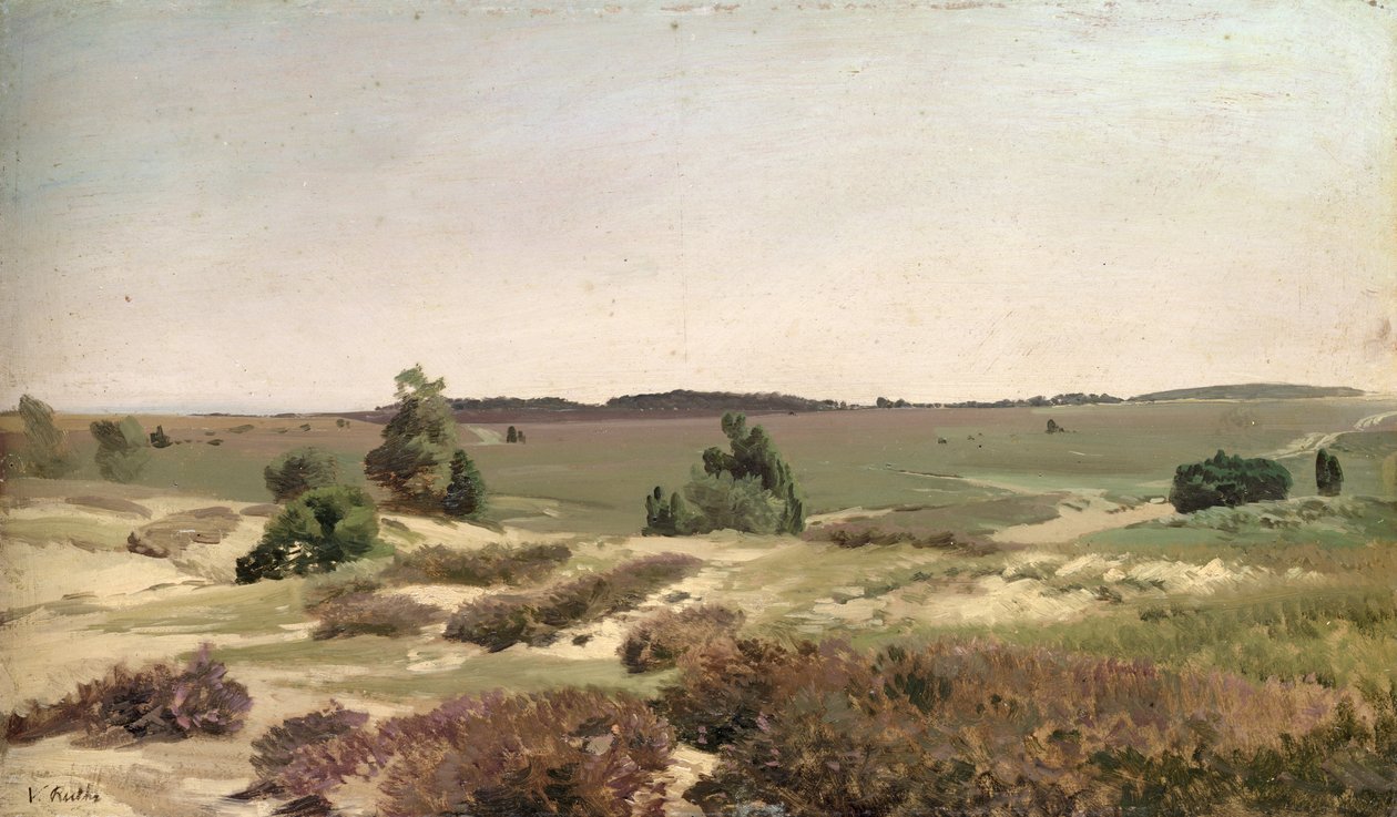 El brezal cerca de Wilsede, 1887 de Valentin Ruths
