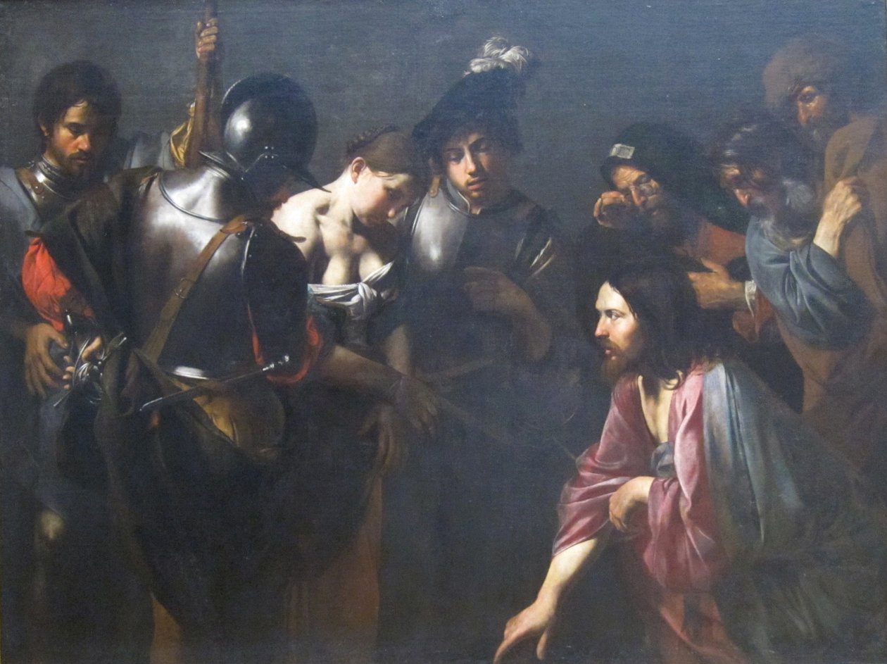 Cristo y la adúltera de Valentin de Boulogne