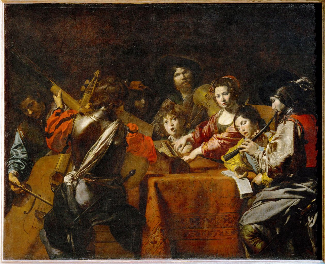 Un concert - Un concierto ... de Valentin de Boulogne