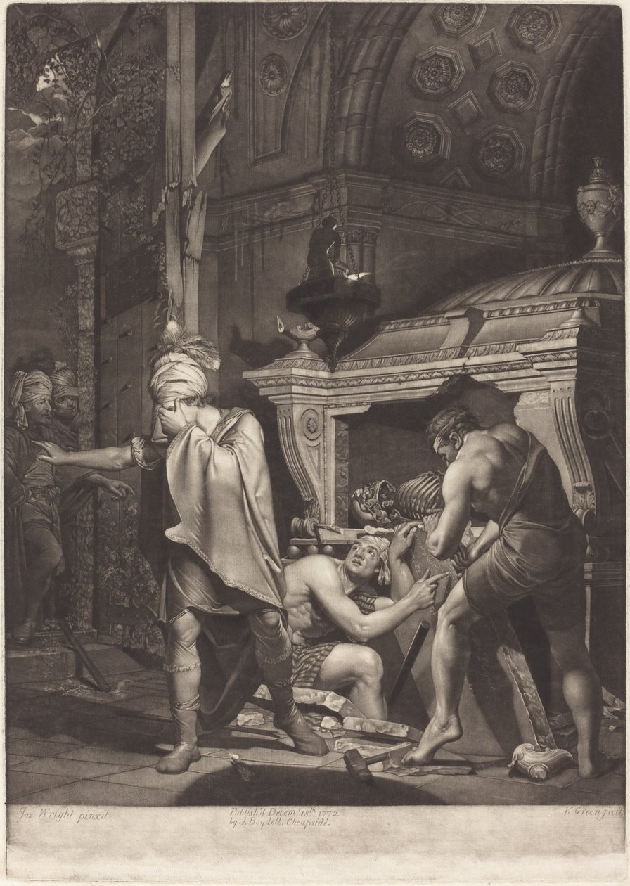 Miravan abriendo la tumba de sus ancestros, 1772 de Valentine Green