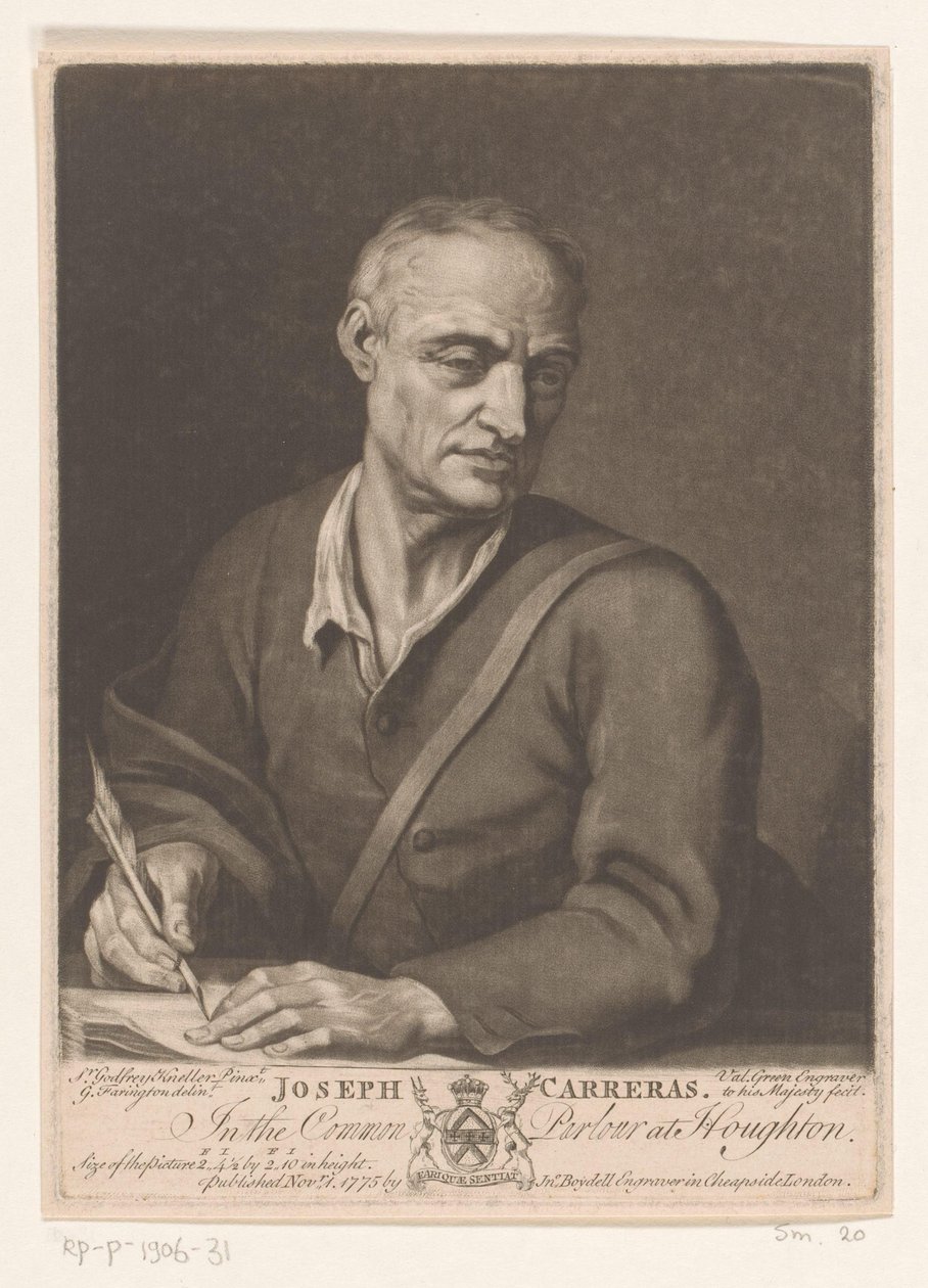 Portret van Joseph Carreras de Valentine Green
