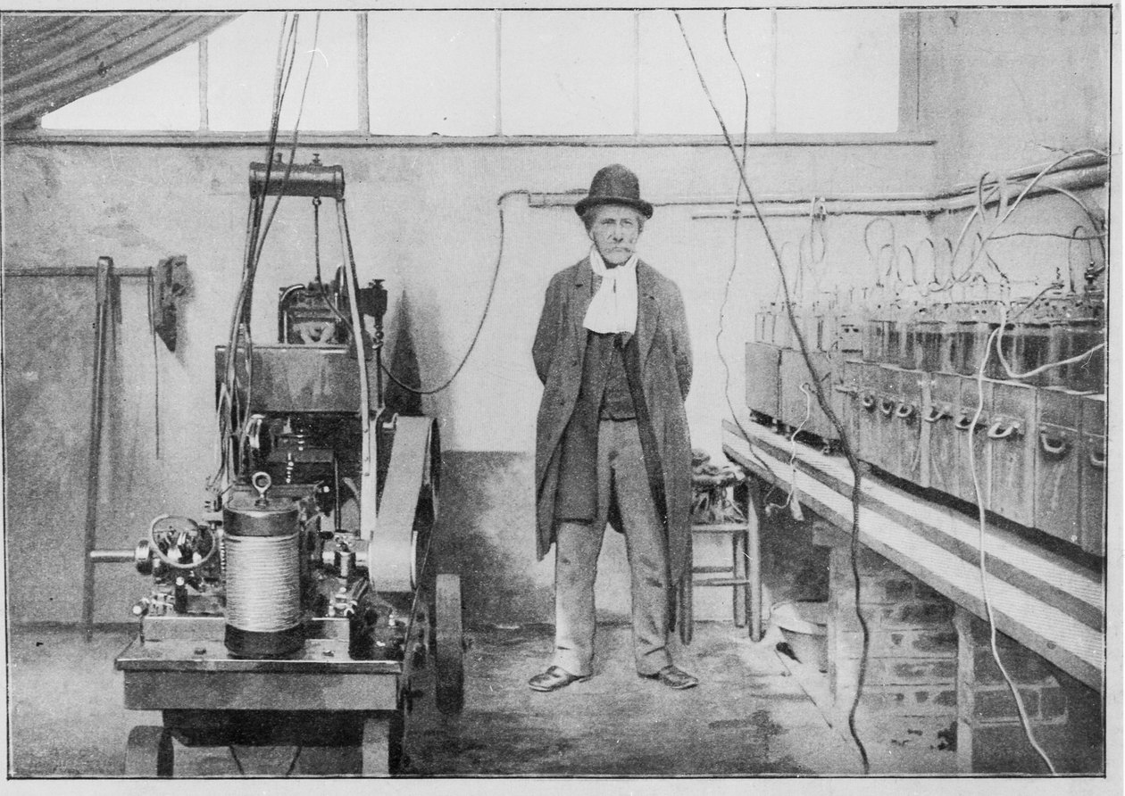 Marcellin Berthelot en su laboratorio en Meudon de Valerian Gribayedoff