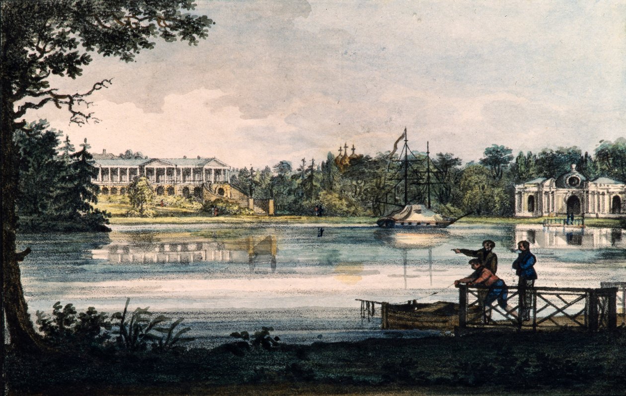 Galería Cameron en el Palacio de Catalina en Tsarskoye Selo, ca 1820 de Valerian Platonovich Langer
