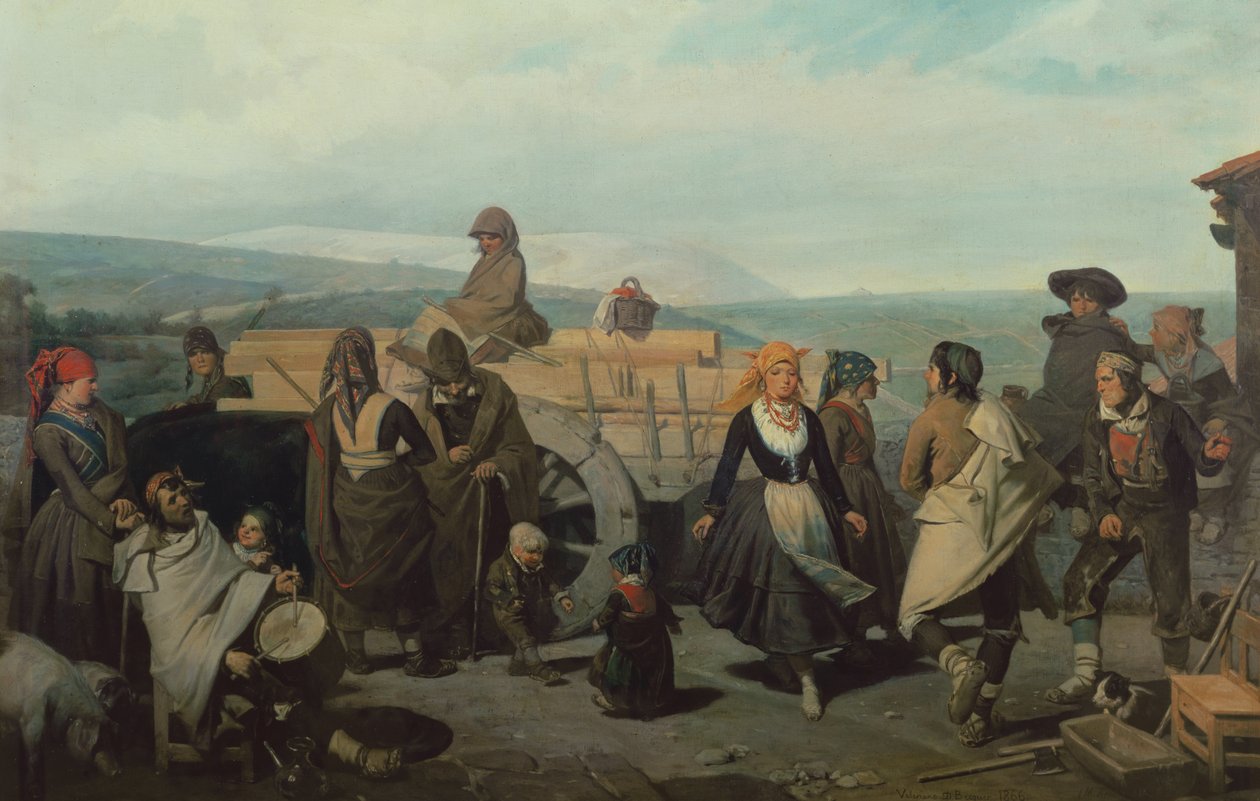 Campesinos sorianos bailando, 1866 de Valeriano Domínguez Bécquer