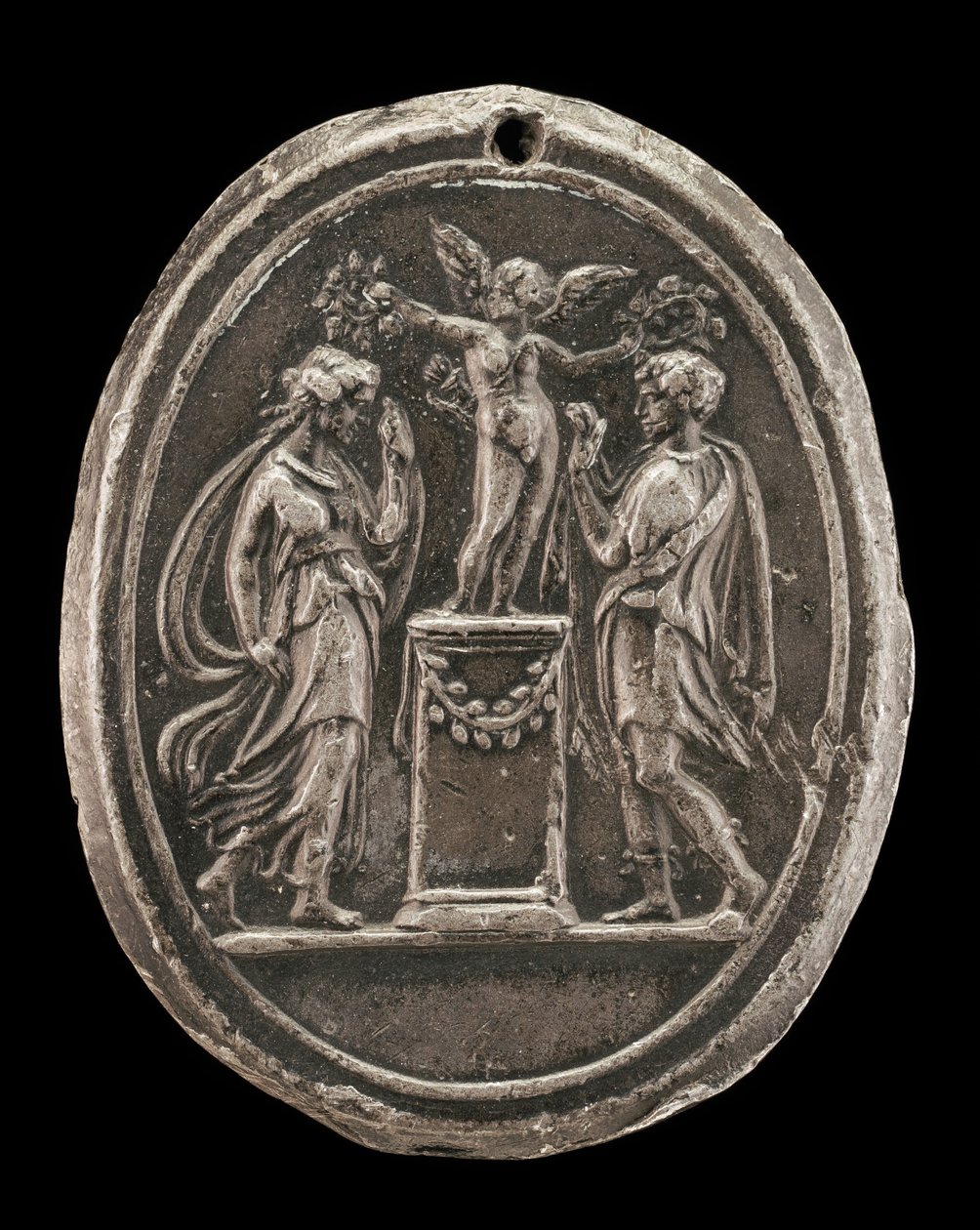 Cupido coronando a dos amantes de Valerio Belli