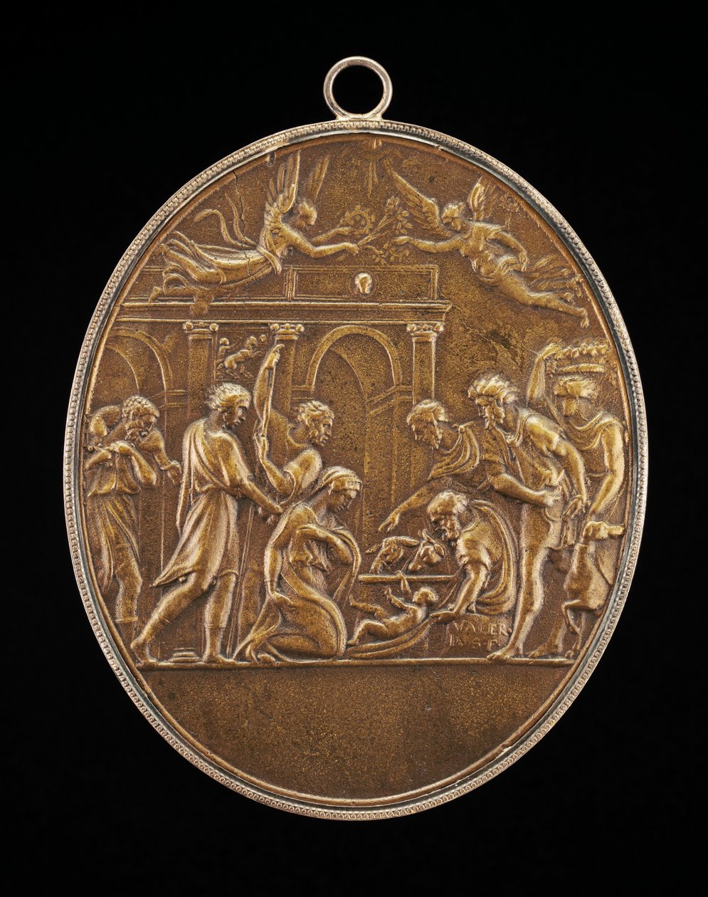 La adoración de los pastores, década de 1530 de Valerio Belli