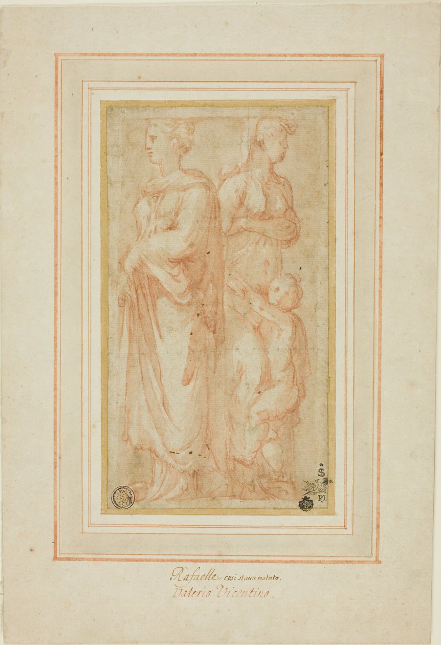 Dos figuras femeninas con niño de Valerio Belli