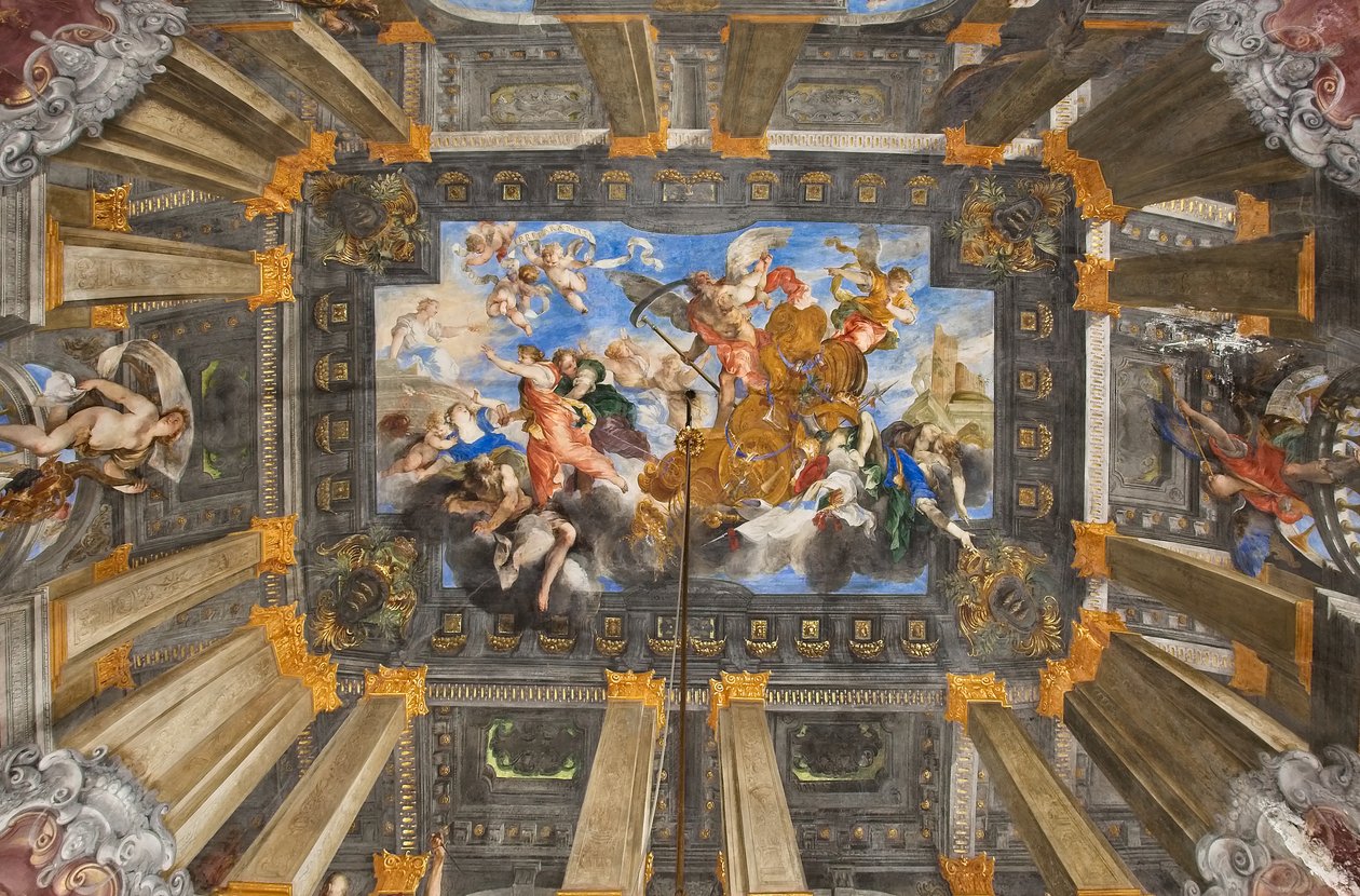 El Carro del Sol, techo del Salón del Tiempo Carro de Valerio Castello