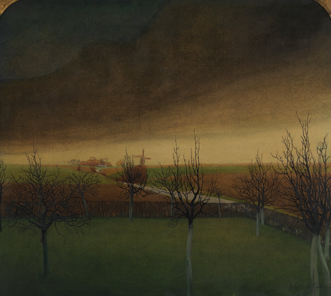 Antes de la primavera (acuarela sobre papel) de Valerius de Saedeleer