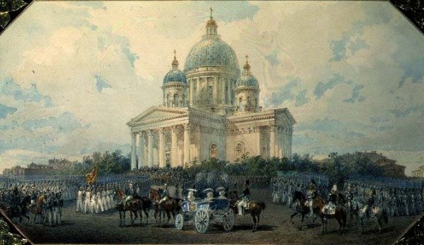 La Catedral de la Trinidad en San Petersburgo, 1850 de Vasili Semenovich Sadovnikov
