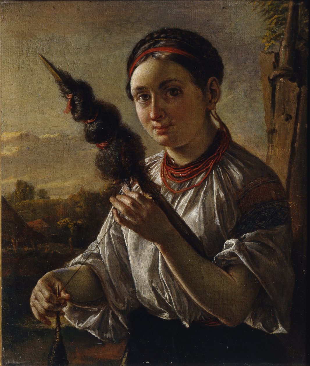 Hiladora, 1821 de Vasili Andreevich Tropinin