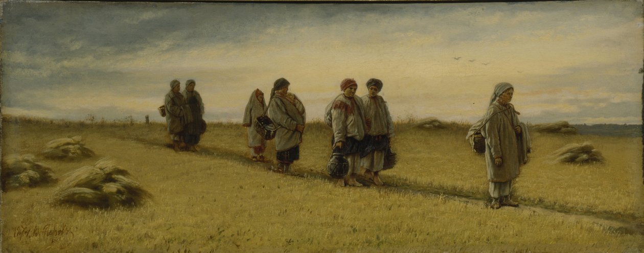 El regreso de los segadores del campo en la provincia de Ryazan, 1874 de Vasili Grigorevich Perov