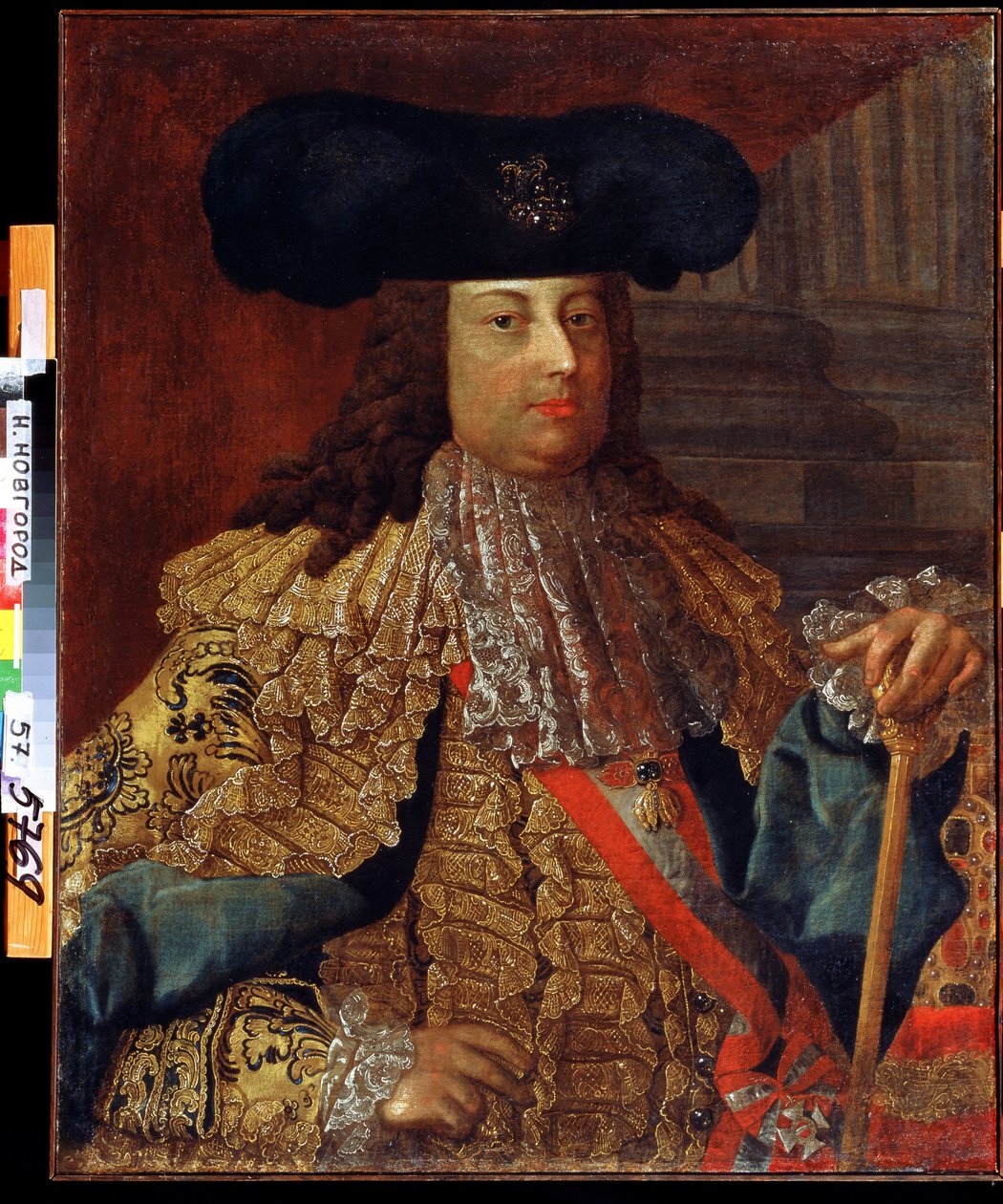 Retrato del emperador Francisco I de Austria (1708-1765). Pintura de Vasili Kozmich Berezin (1743-siguiente 1795). Óleo sobre lienzo, 88 x 69 cm, arte ruso del siglo XVIII. Museo Estatal de Arte, Nizhny Novgorod (Rusia). de Vasili Kozmich Berezin