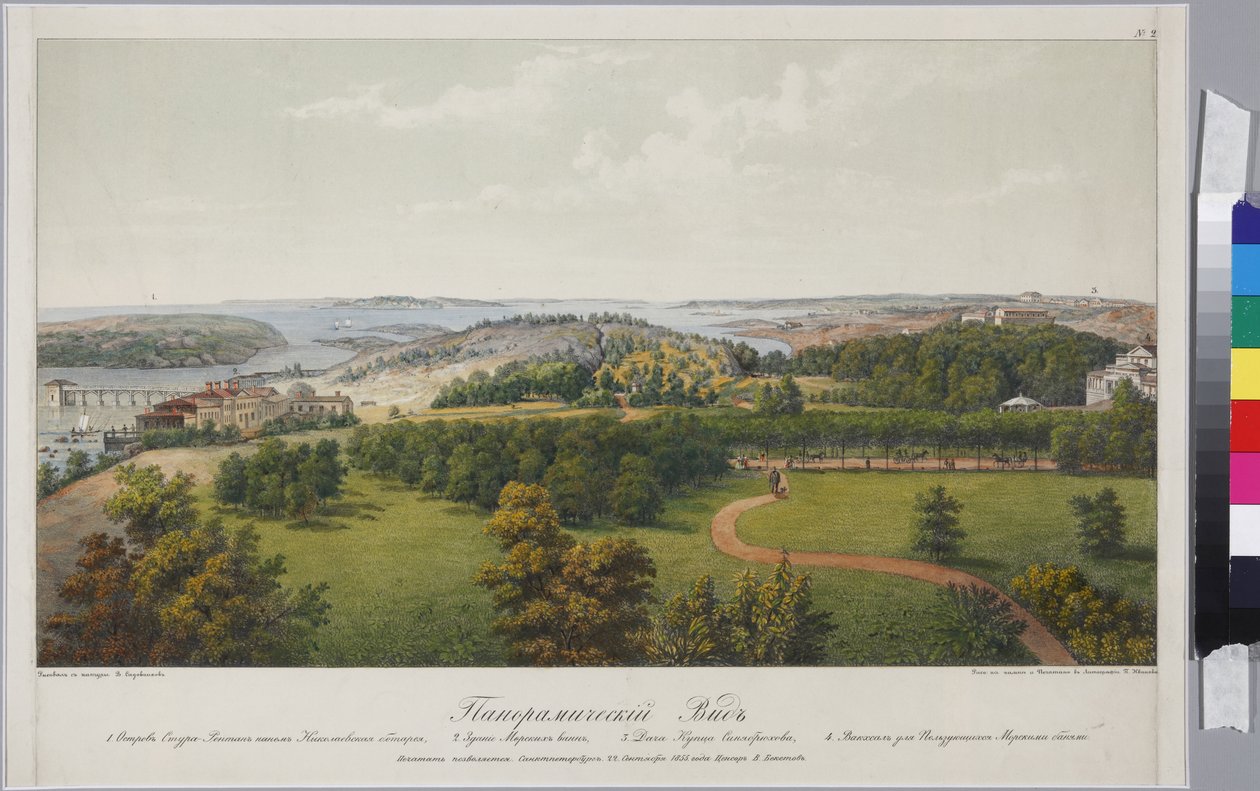 Vista panorámica de Sveaborg y Helsingfors (Hoja 2) de Vasili Semenovich Sadovnikov