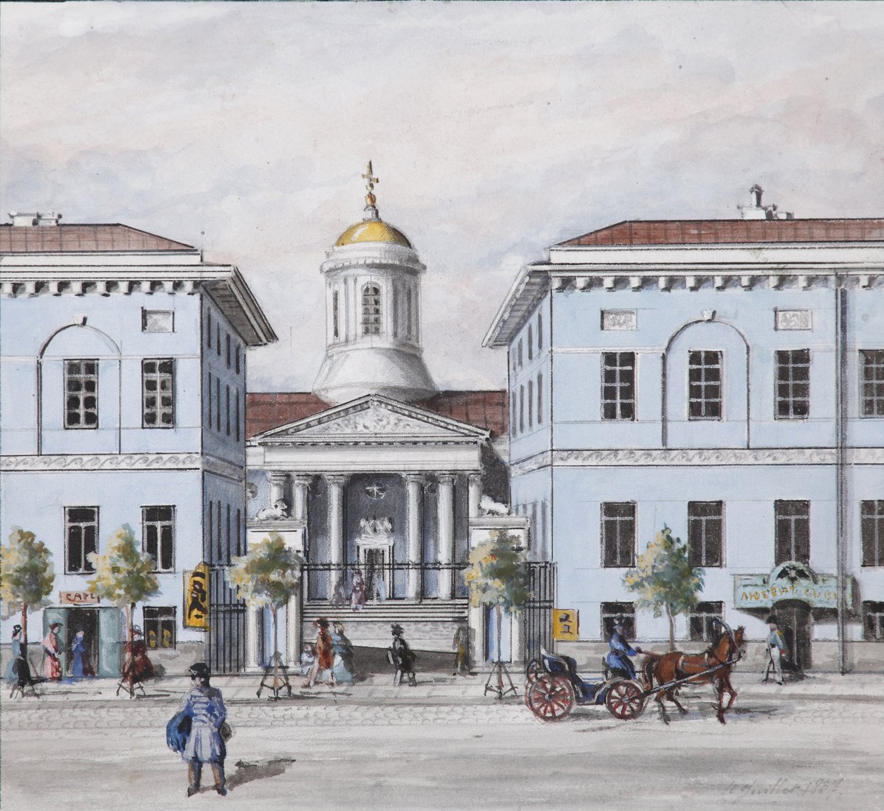 La avenida Nevsky en San Petersburgo de Vasili Semenovich Sadovnikov
